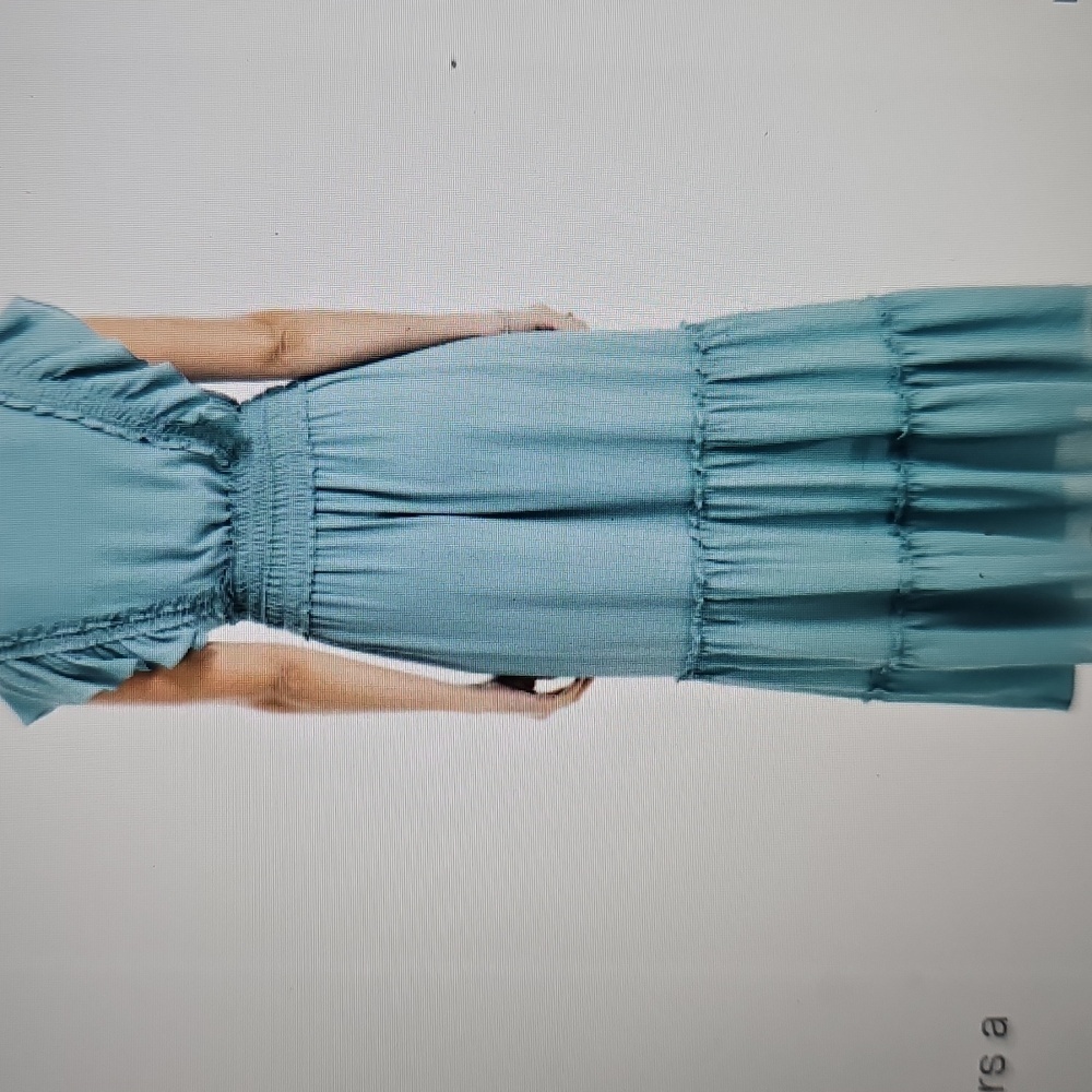 NWT Max Studio Pebble Crepe Flutter Sleeve Maxi D… - image 2